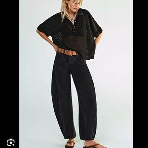 Free People Good Luck Mid Rise Barrel